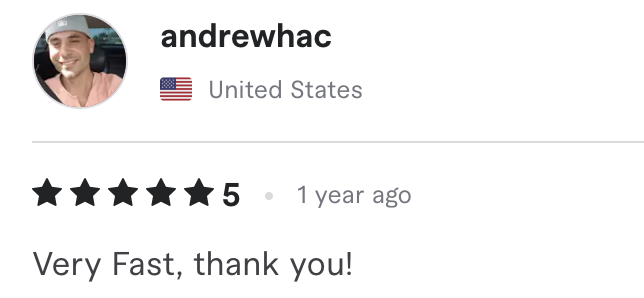 5-star Upwork review — Andrew Hac AI voice agent build